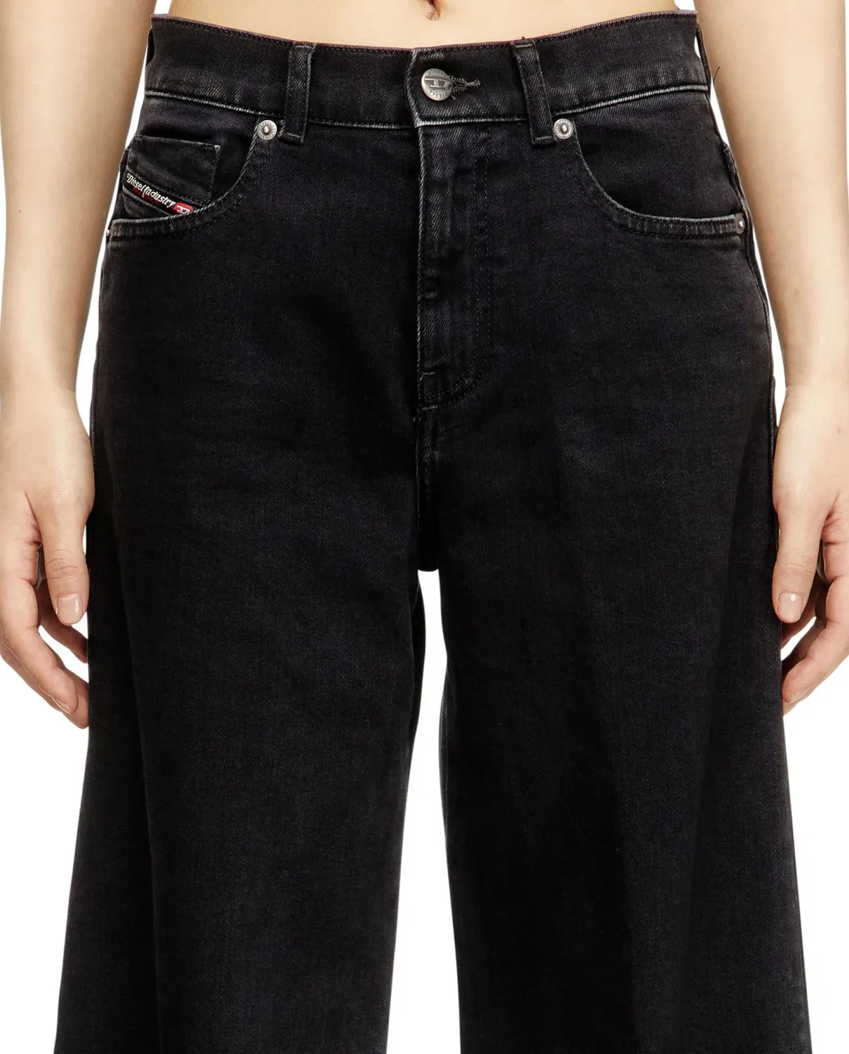 Женские джинсы-клеш с высокой талией Vaquero campana Diesel, Negro — фото 3