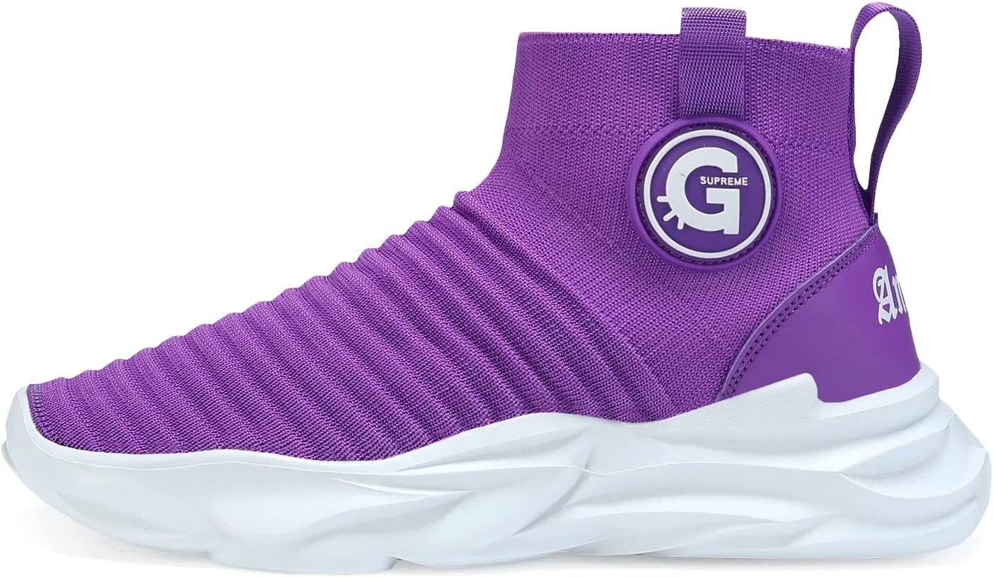 Детские дышащие кроссовки с высоким верхом Casbeam, Purple/White — фото 4