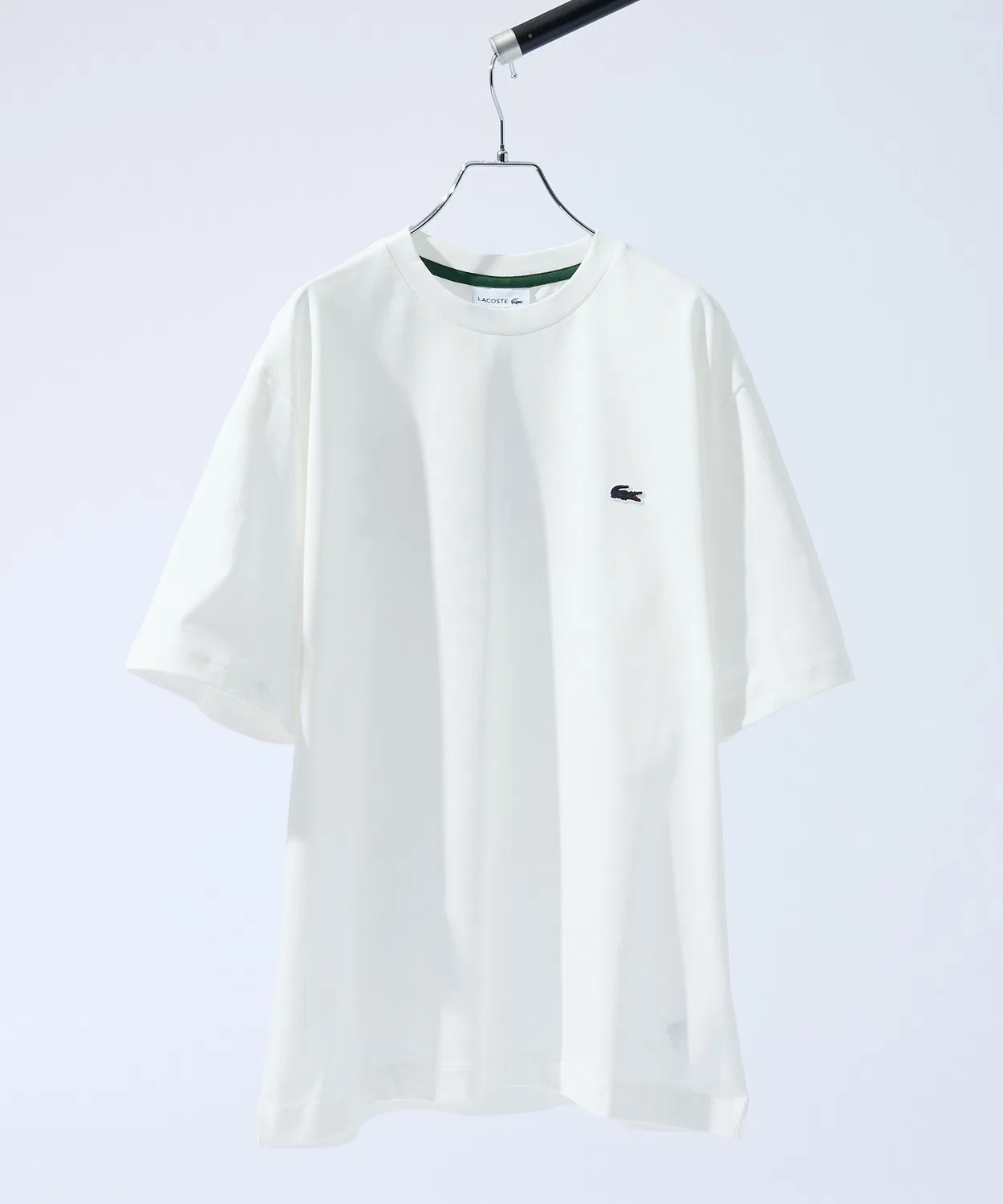 Футболка с длинным рукавомс принтом на спине LACOSTE Back Print Basic Tee, Black — фото 3