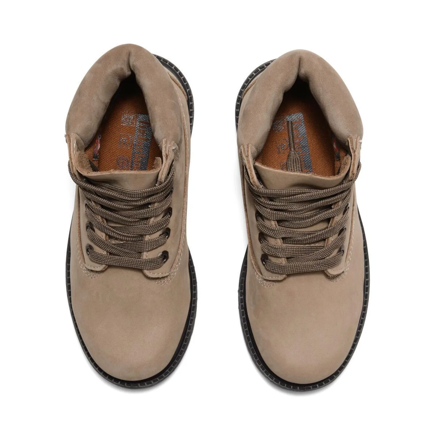 Детские кожаные ботинки на шнуровке Timberland, Medium Beige Nubuck — фото 4