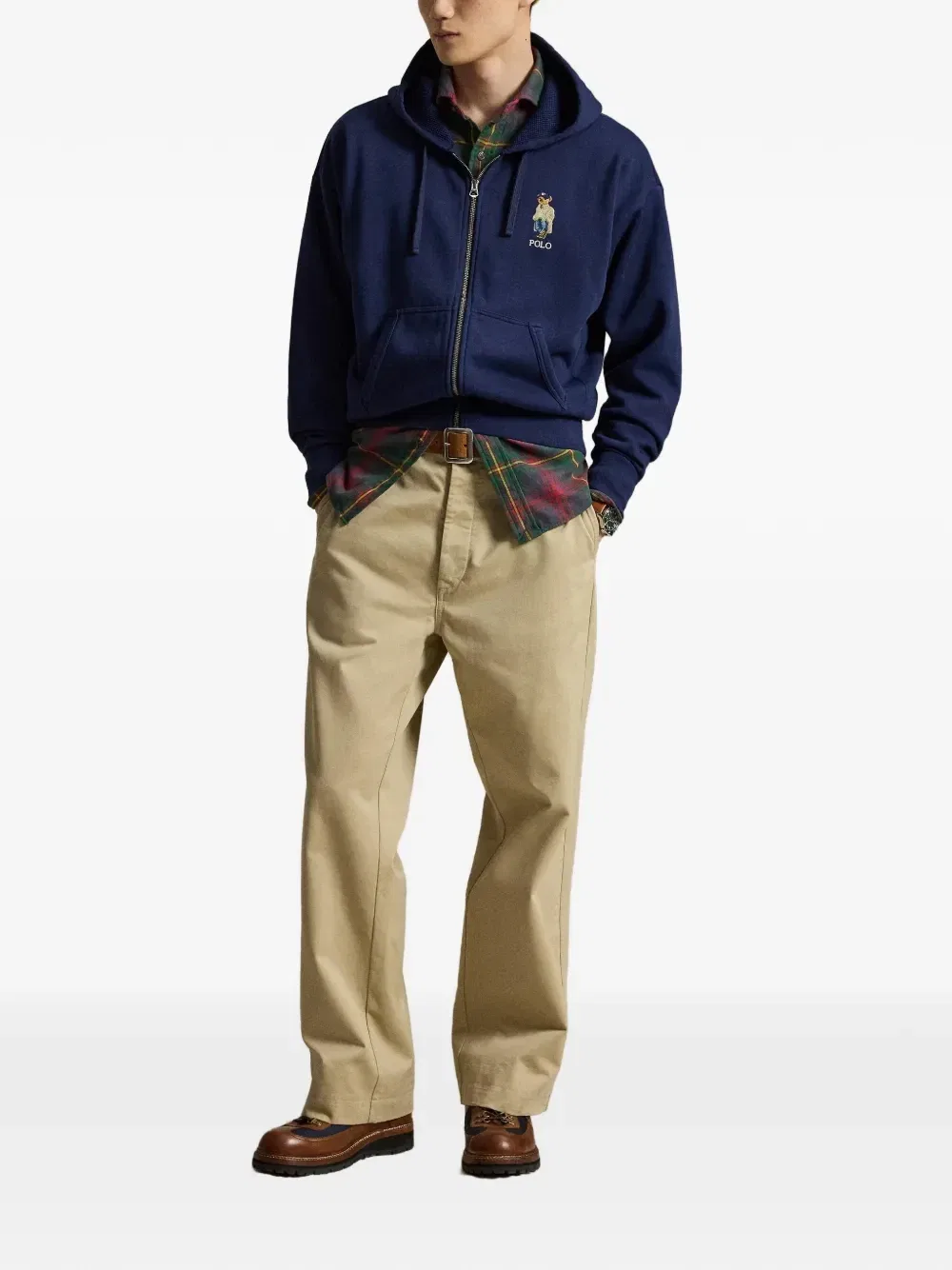 Худи Polo Bear на молнии Polo Ralph Lauren, синий — фото 2