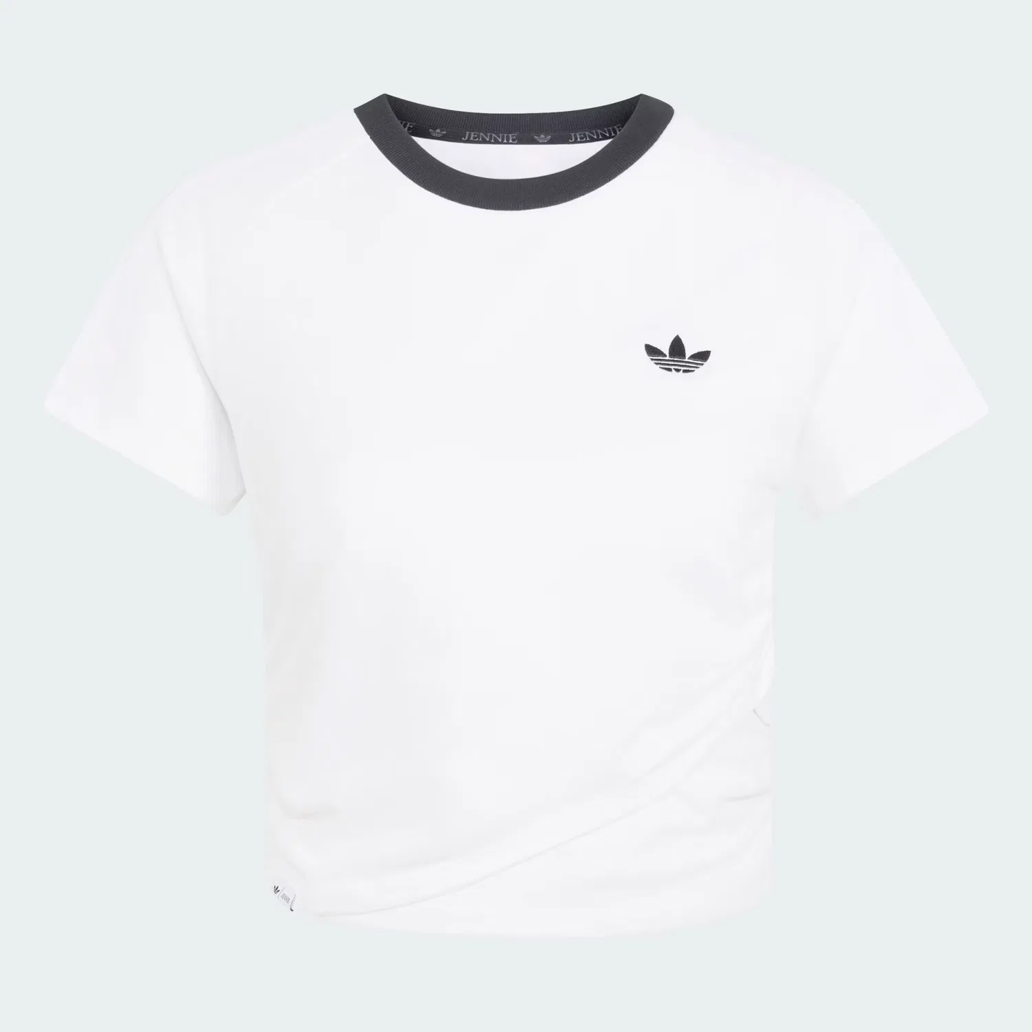 Женская футболка с плиссированными воланами by Jennie Layered Tee Adidas Originals, белая