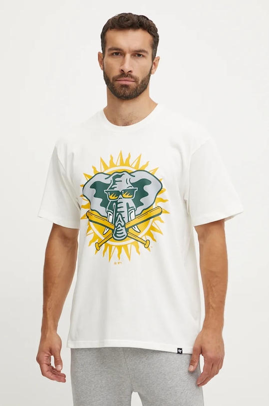 

Футболка хлопковая MLB Oakland Athletics 47 Brand, бежевый