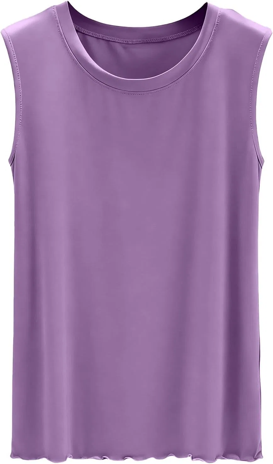 Женский топ для сна, мягкая безрукавная майка, свободный крой, Purple