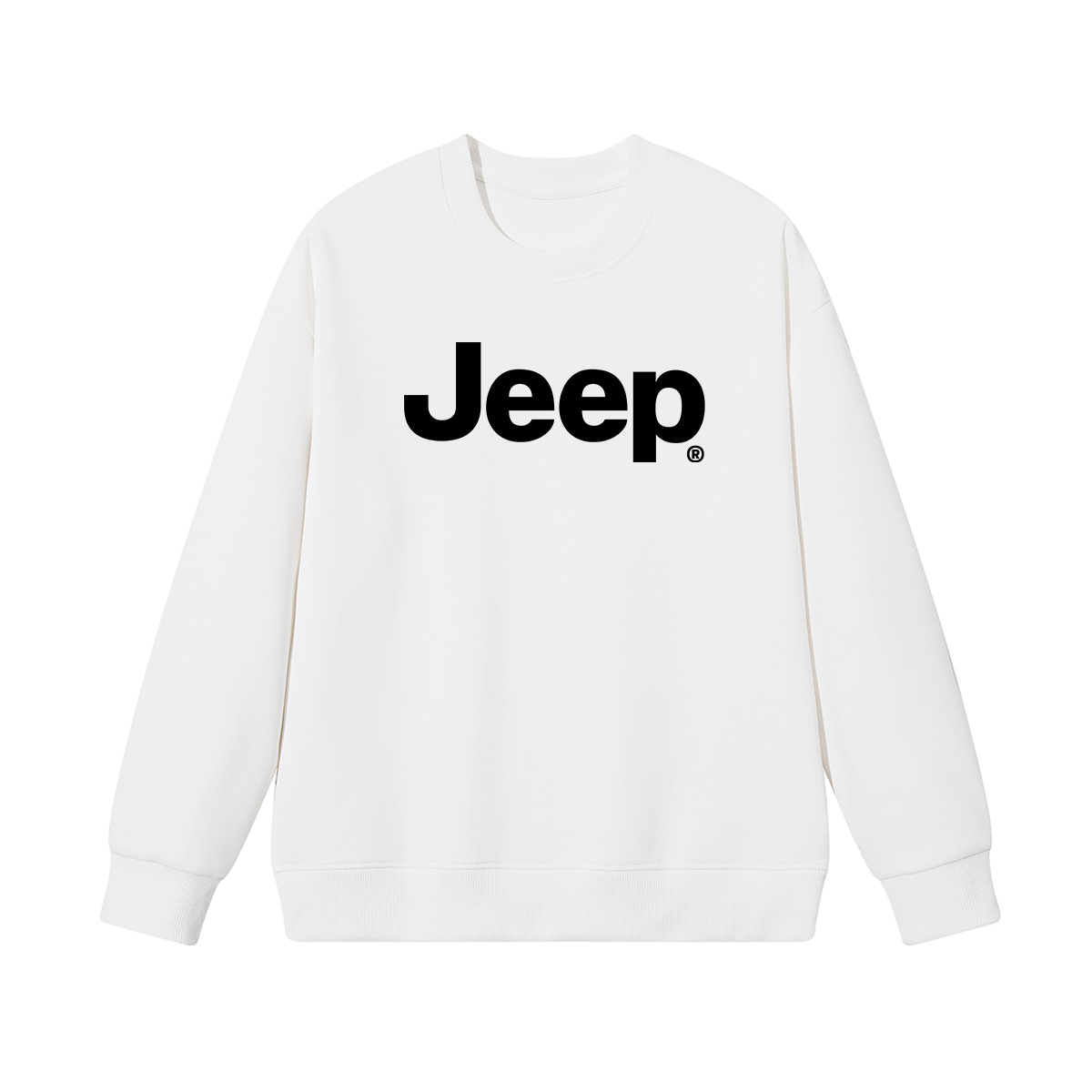 Детская толстовка с круглым вырезом утолщенная Jeep, new year красный fleece-lined — фото 3
