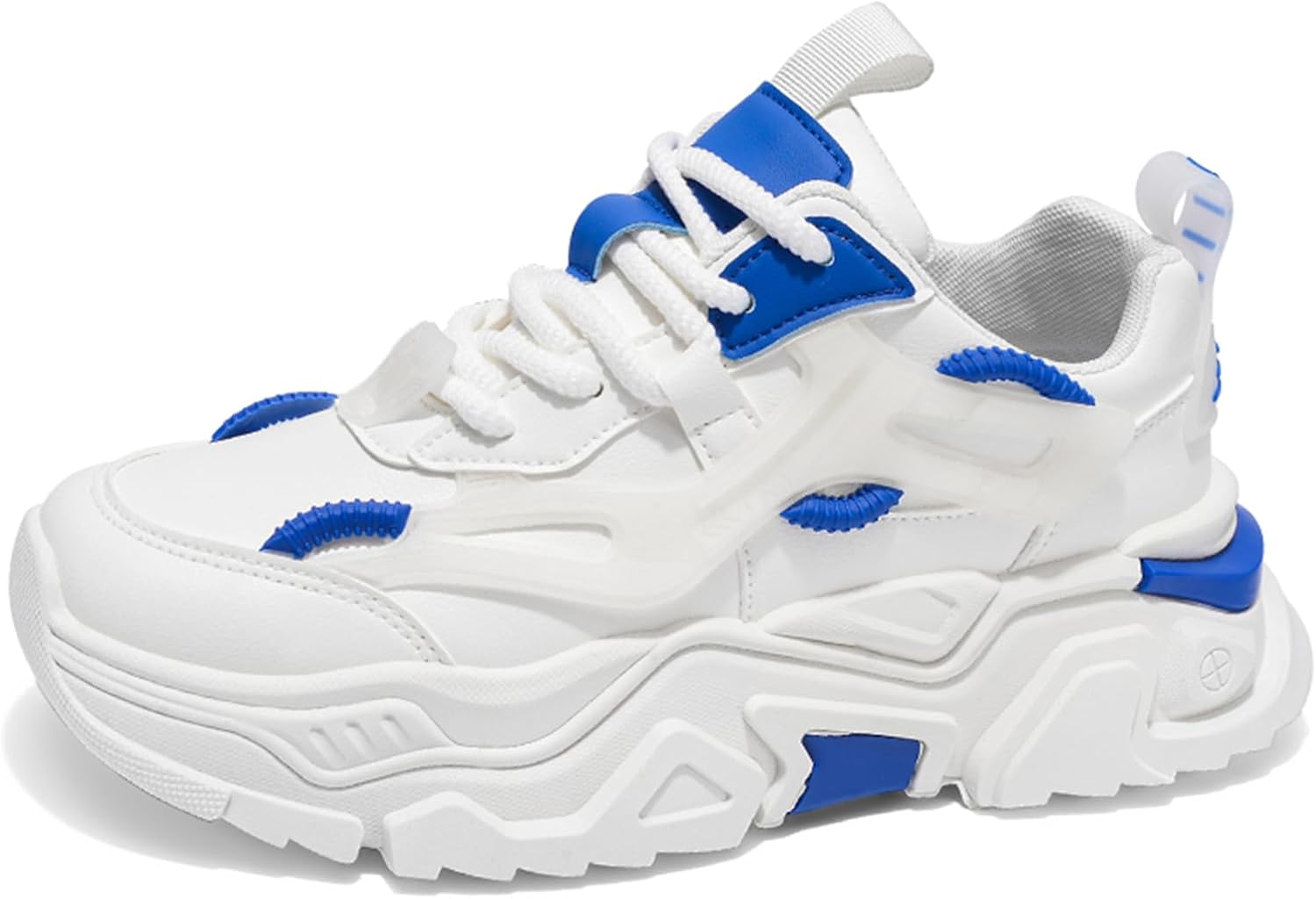 

Мужские повседневные спортивные кроссовки для тенниса, бега и ходьбы, нескользящие массивные модные кроссовки для мужчин Spwagym, белый/синий