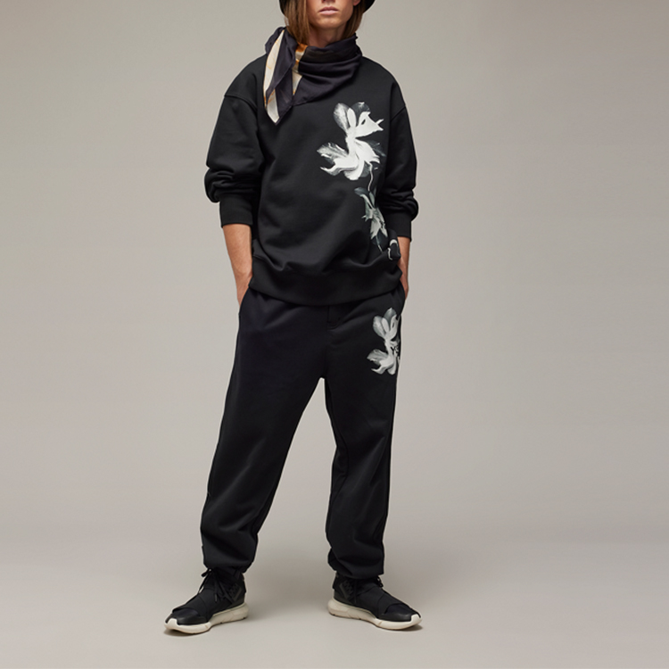 Y 3 Gfx свитшот с цветочным принтом Y-3, черный — фото 3