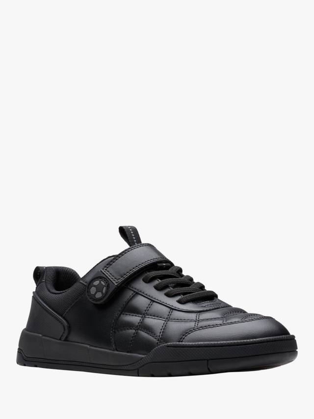 Кроссовки Clarks Laser Cross Youth Leather, кожаные, черные — фото 4
