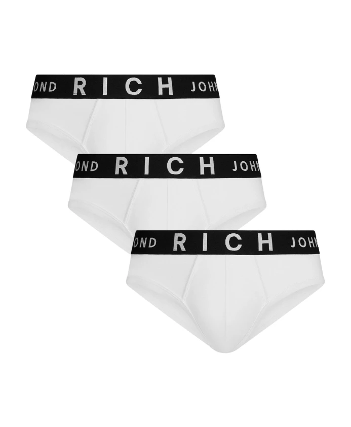 

Трусы-Боксеры Tripack из хлопка с низкой посадкой и ребристой текстурой John Richmond, белый