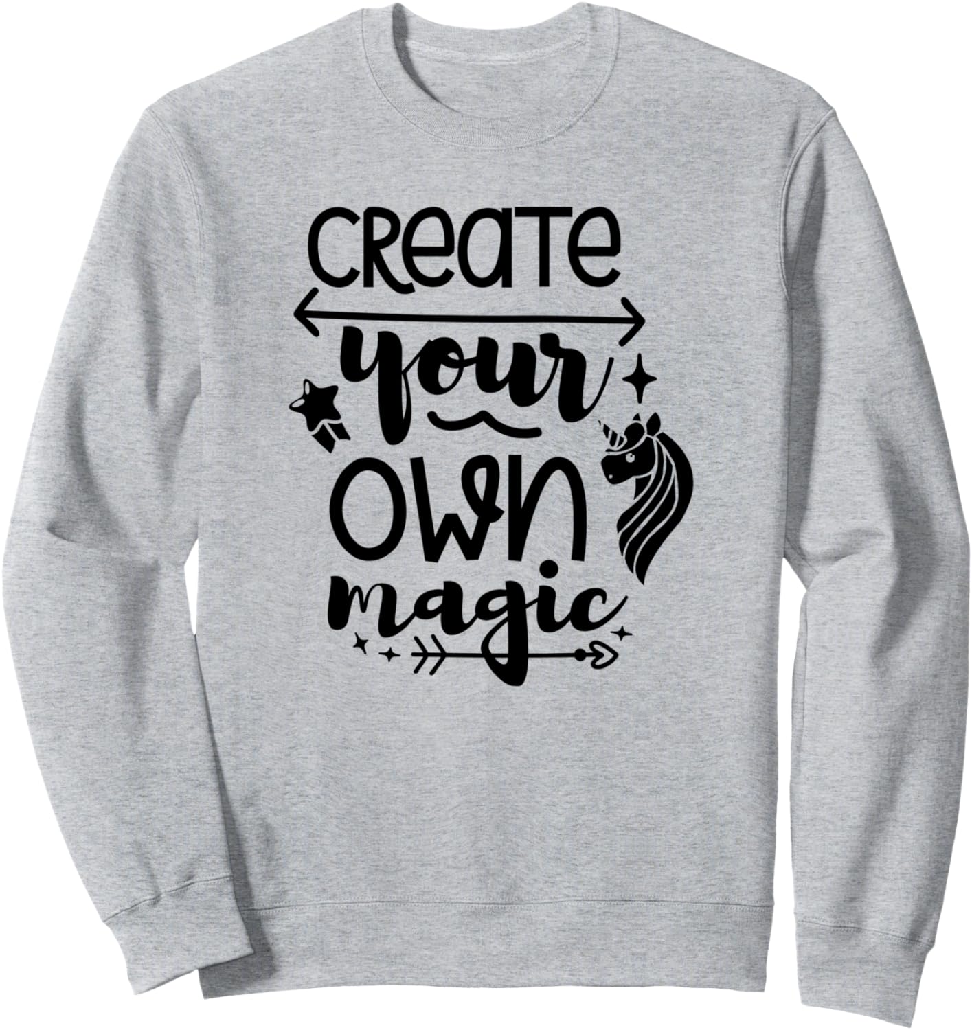 

Создайте свою собственную магию - забавная толстовка для любителей единорогов Create Your Own Magic Unicorns, серый