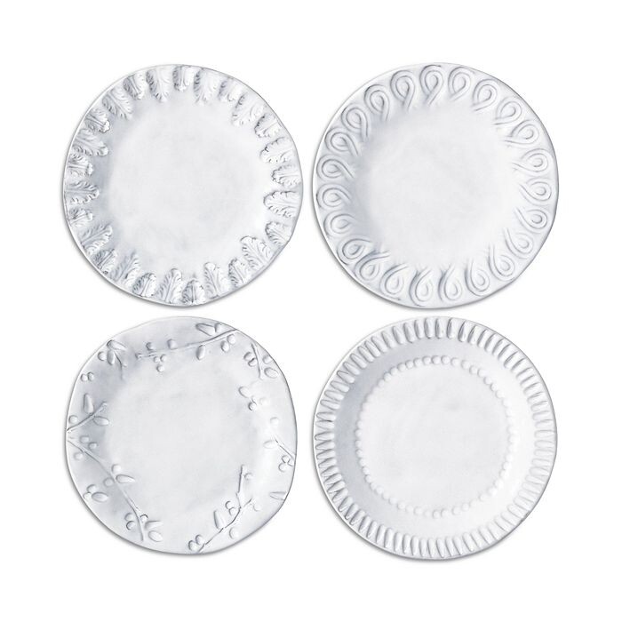 

VIETRI Incanto Stone Ассорти тарелок для канапе, набор из 4 шт, белый