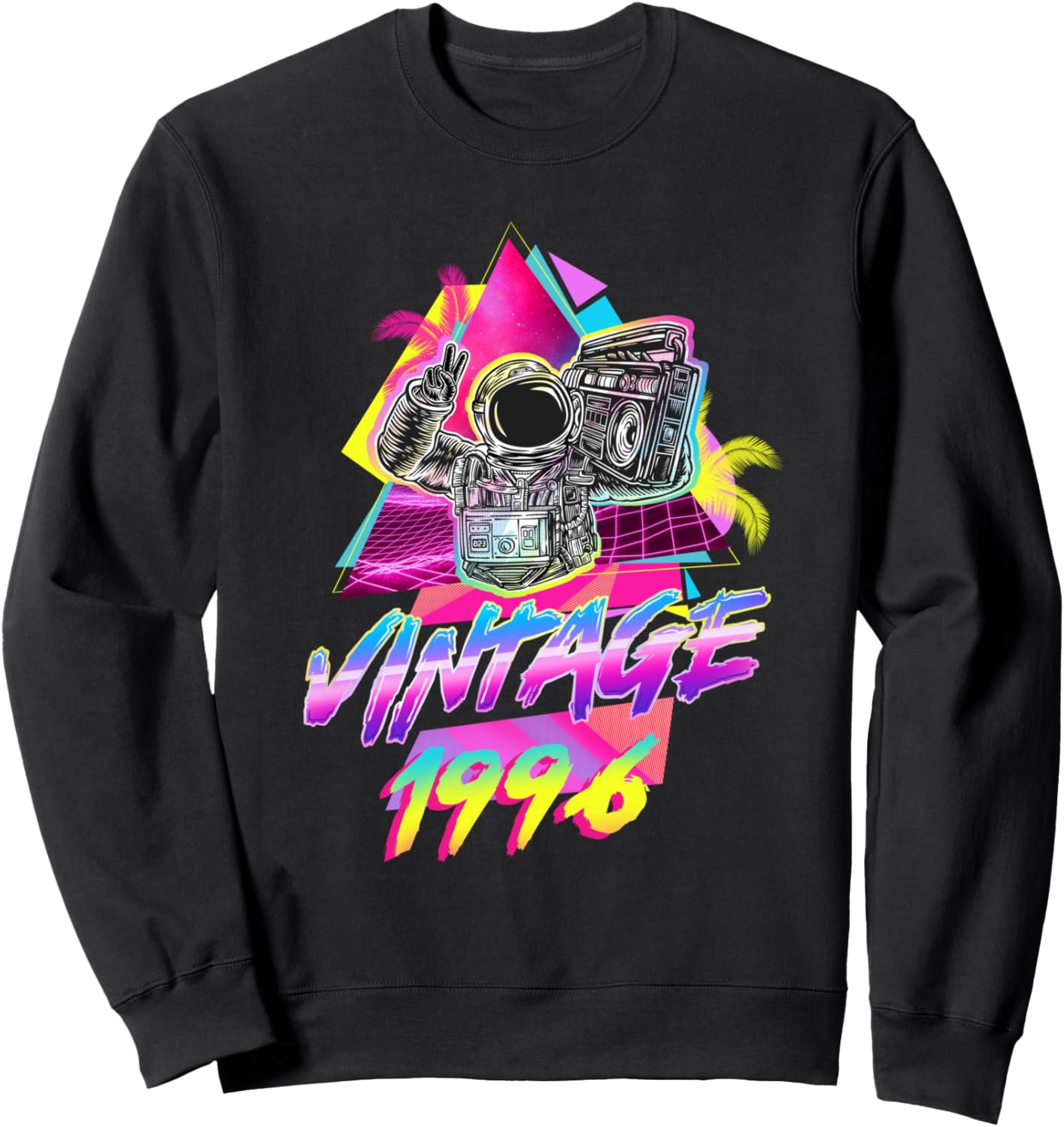 

Винтажная толстовка в стиле ретро 90-х, 1996 год, для вечеринки в стиле 90-х, на 28-летие Nostalgic 90S Gear, черный