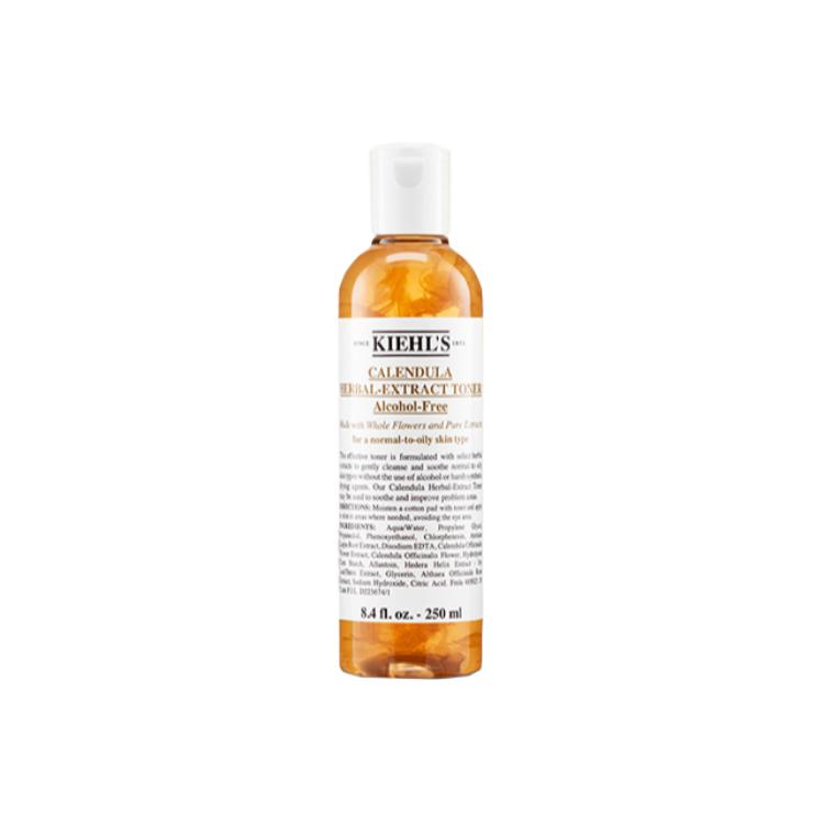 Набор средств Kiehl's Calendula: бесспиртовой тоник + увлажняющий крем + гелевая маска с лепестками календулы — фото 3