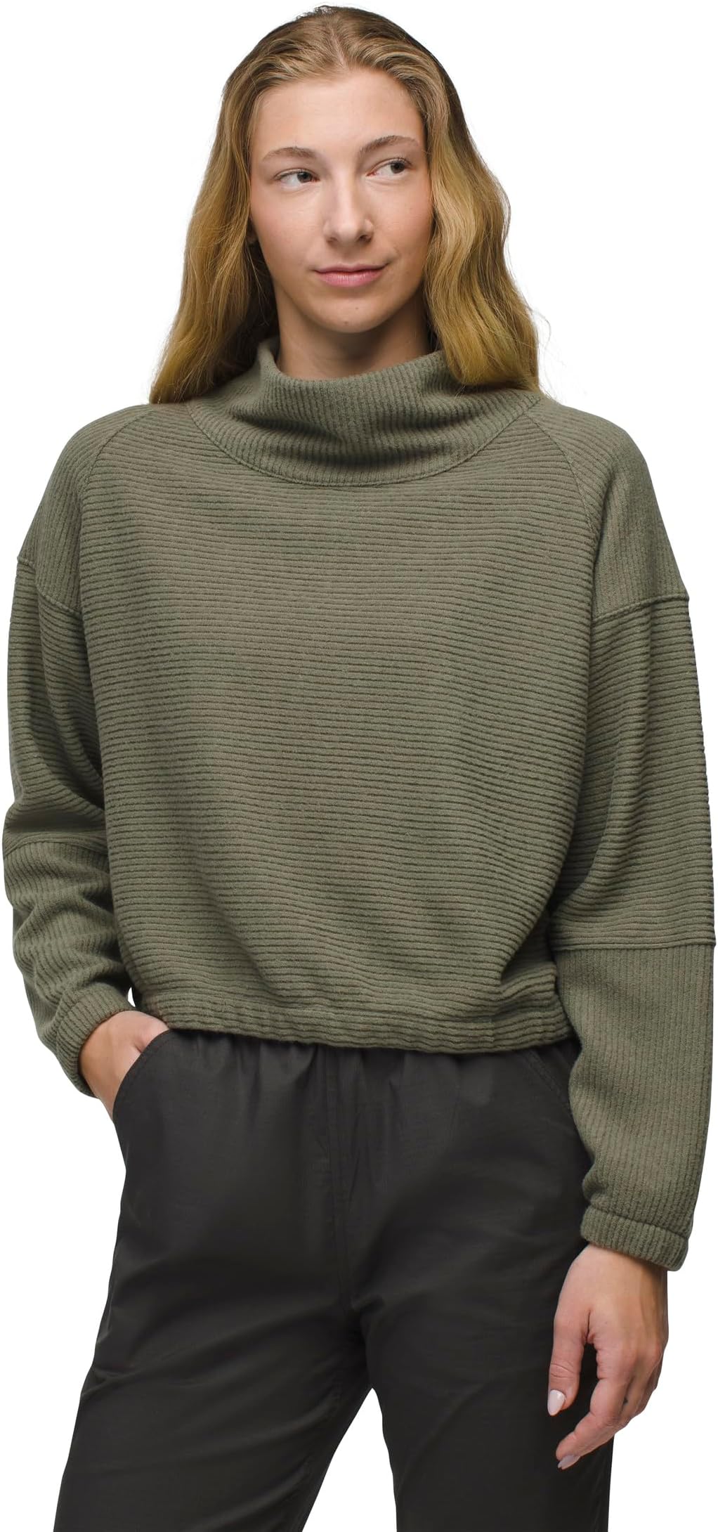 

Свитер Prana Olivia LS, цвет Rye Green
