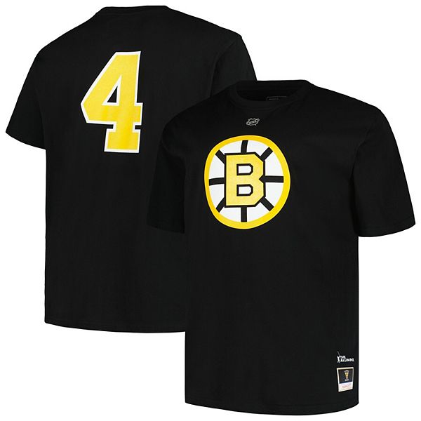 

Мужская футболка Bobby Orr Boston Bruins Big & Tall с именем и номером, черная Mitchell & Ness