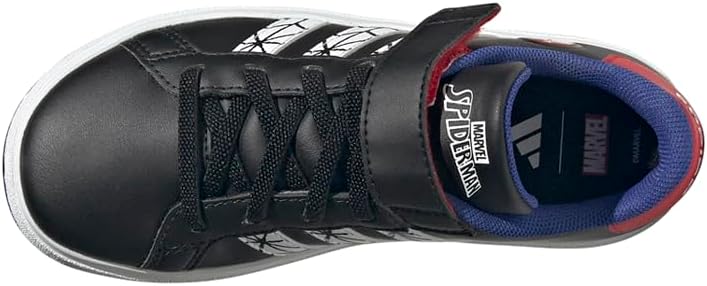 Кроссовки для мальчиков adidas Kids Grand Court Spider Man слипоны повседневные - черные — фото 4