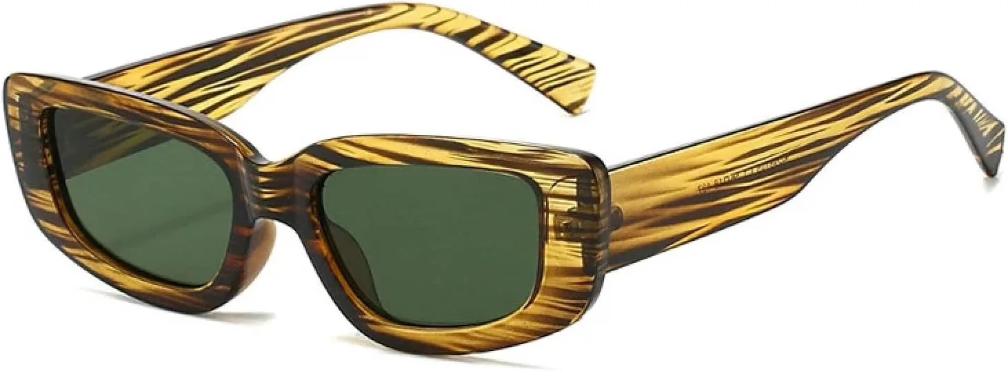 

Солнцезащитные очки «кошачий глаз» для женщин и мужчин, популярные винтажные, с леопардовым градиентом, защита от УФ-излучения UV400 UATXTAU, Stripe Dark Green