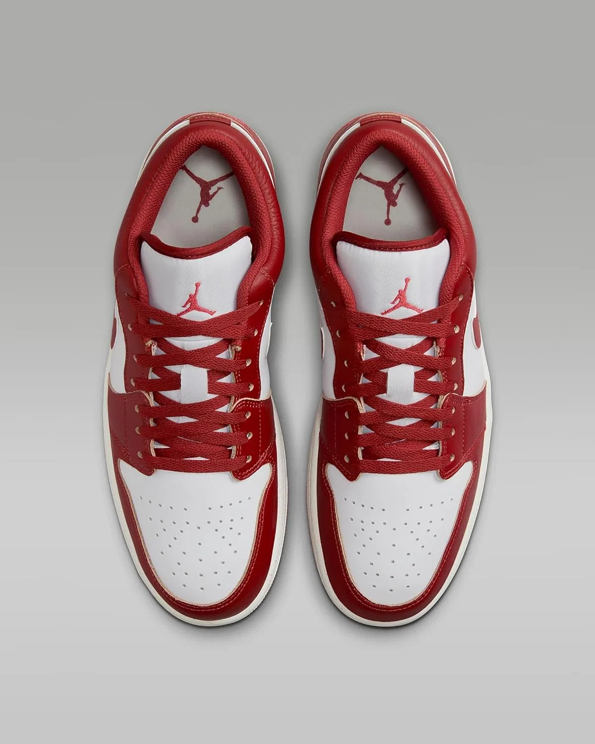Кроссовки мужские Nike Air Jordan 1 Low, White/Lobster/Sail/Dune Red — фото 4