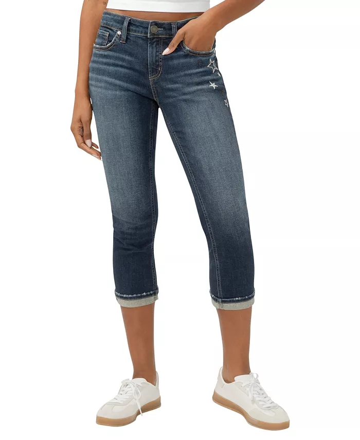 

Женские капри Elyse с завышенной талией и удобной посадкой Silver Jeans Co., синий
