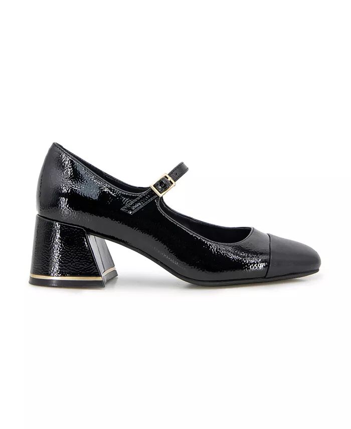 Женские туфли-лодочки Мэри Джейн на блочном каблуке Alec Kenneth Cole New York, черный — фото 2