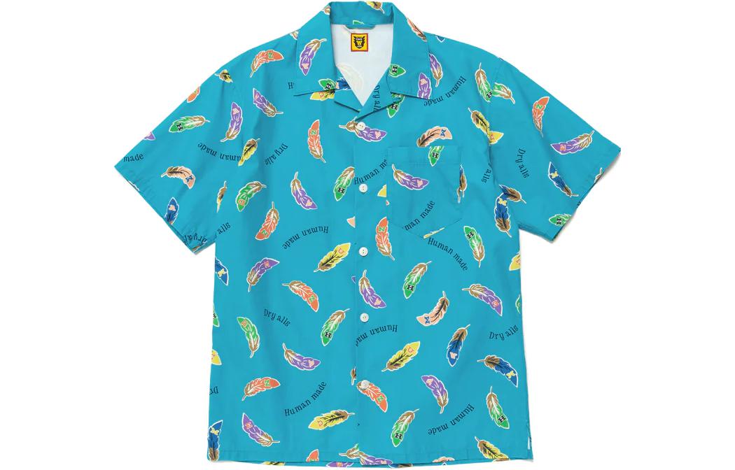 

Рубашка с перьями Human Made, синий