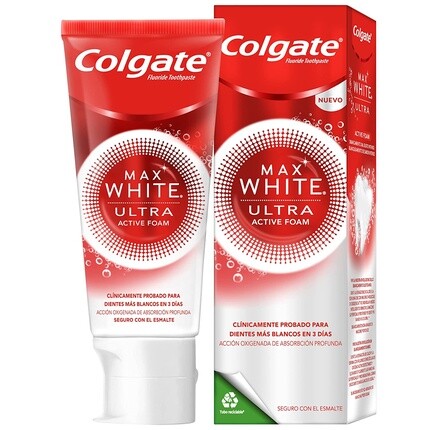 

Max White Ультраактивная отбеливающая зубная паста с пеной 50 мл, Colgate