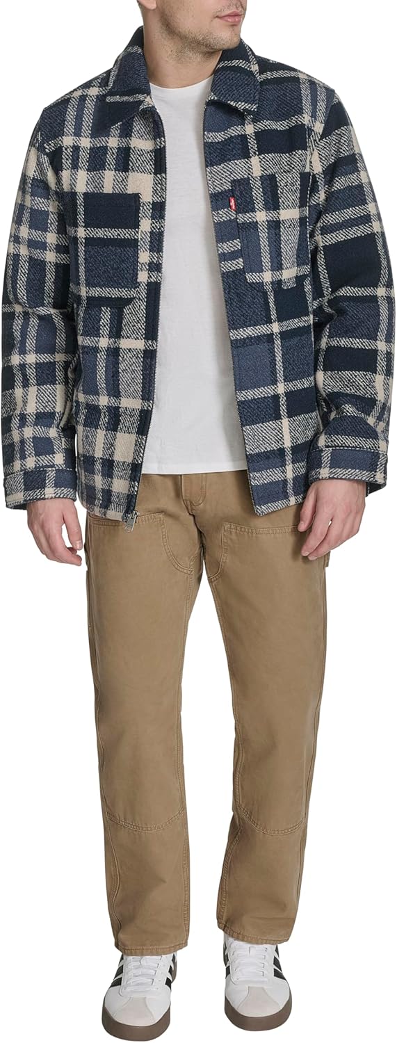 Мужская куртка Levi's Depot из шерстяной смеси, Blue Plaid — фото 2
