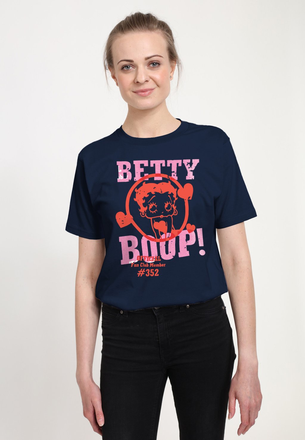 

Футболка с принтом BETTY BOOP OFFICIAL FAN CLUB MEMBER Henry Tiger, темно-синий