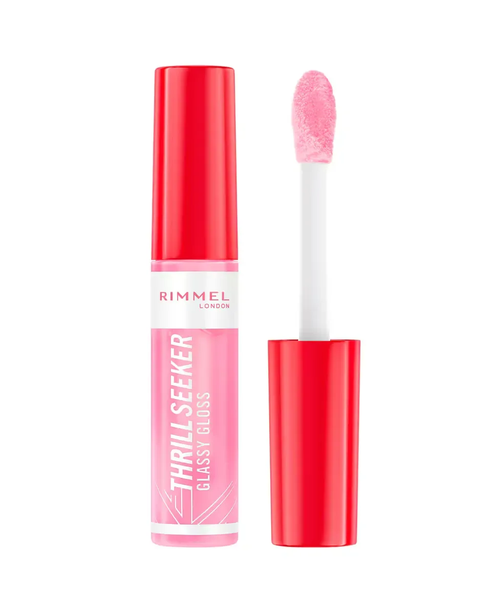 Блеск для губ Thrill Seeker Glassy Gloss 10 мл London Rimmel, Pink Candy — фото 2