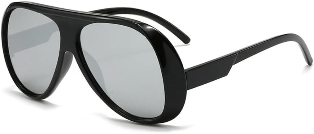 

Мужские солнцезащитные очки большого размера в стиле ретро с градиентным зеркальным покрытием и защитой от УФ-излучения UV400; женские солнцезащитные очки VRTRFFTR, Black Silver Mirror