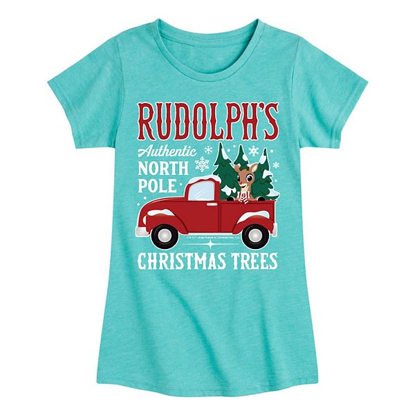 

Футболка с коротким рукавом Girl'S the red nose reindeer Rudolph, Turquoise