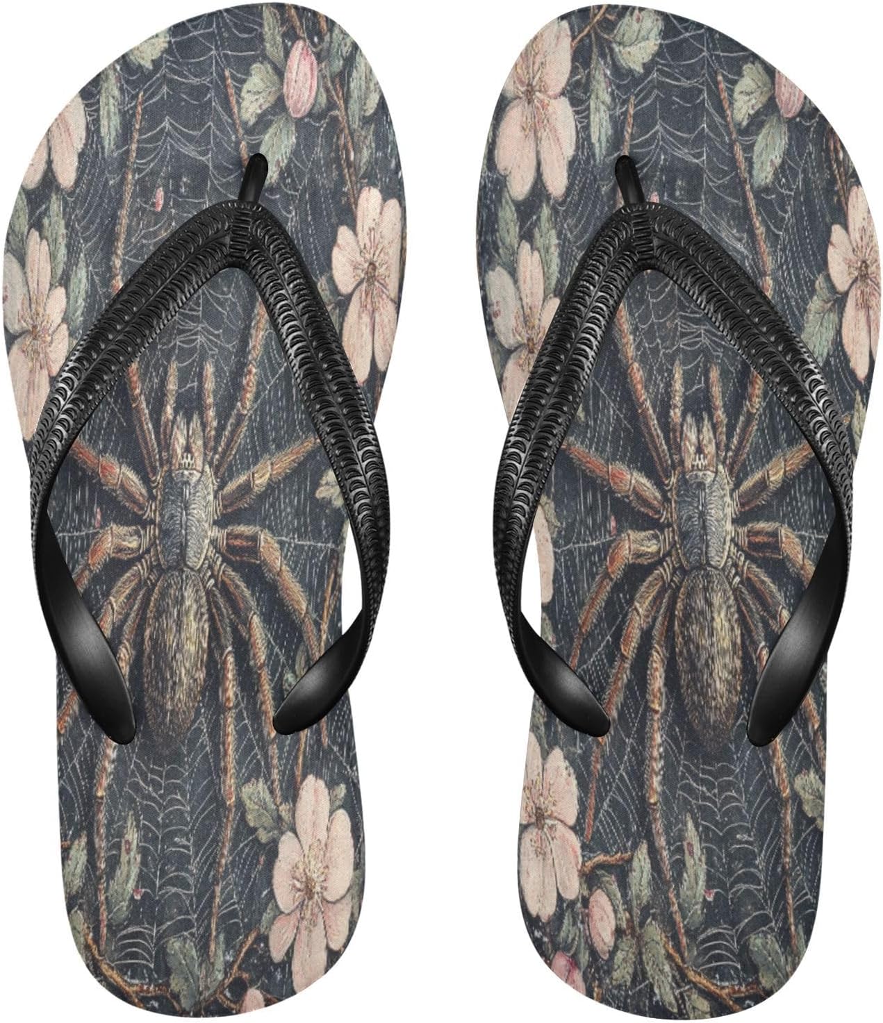 

Вьетнамки с принтом паутины, черные, пляжные, для душа, резиновые, противоскользящие, летние шлепанцы для ходьбы для мужчин и женщин Sinestour