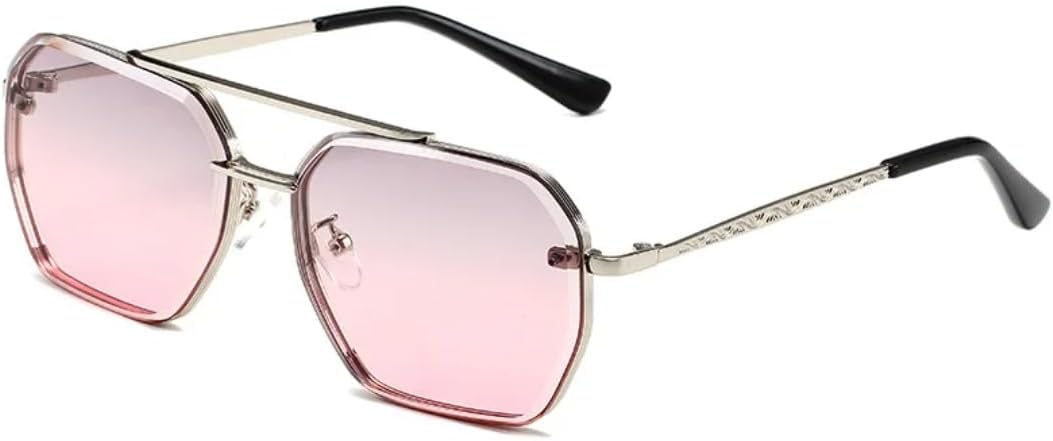 

Ретро-модные солнцезащитные очки для женщин и мужчин, металлические солнцезащитные очки, классический винтаж, защита от УФ-излучения UV400, для улицы SZVVBKK, Gray Pink