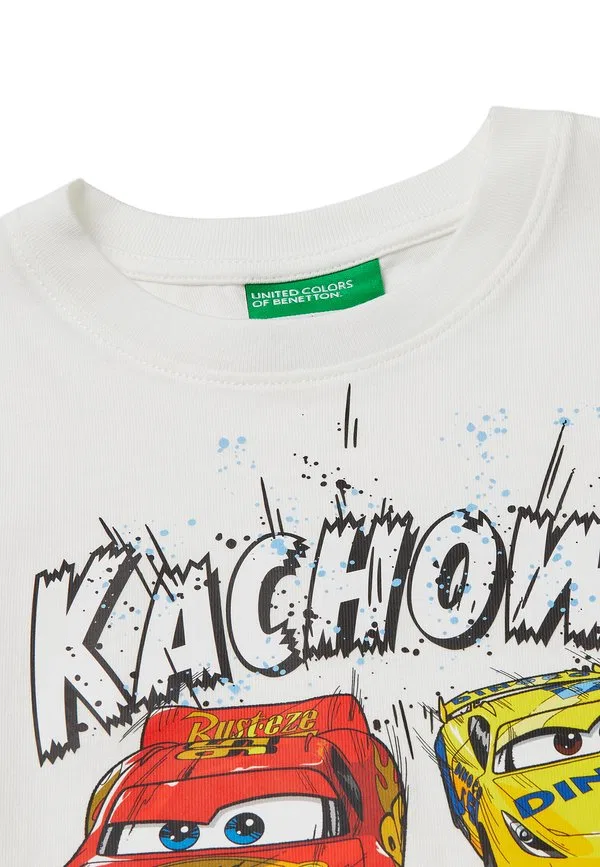Футболка с принтом disney pixar cars United Colors Of Benetton, White — фото 3