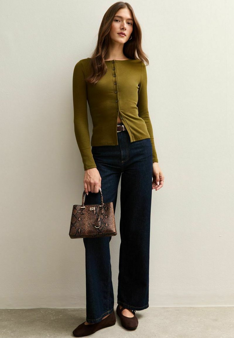 

Топ New Look MID BUTTON THROUGH LONG SLEEVE, Green