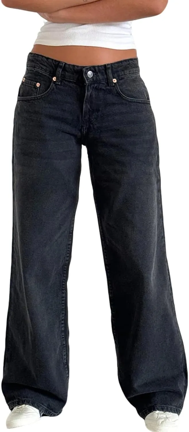 

Женские джинсы low-rise широкие бойфренды Y2K