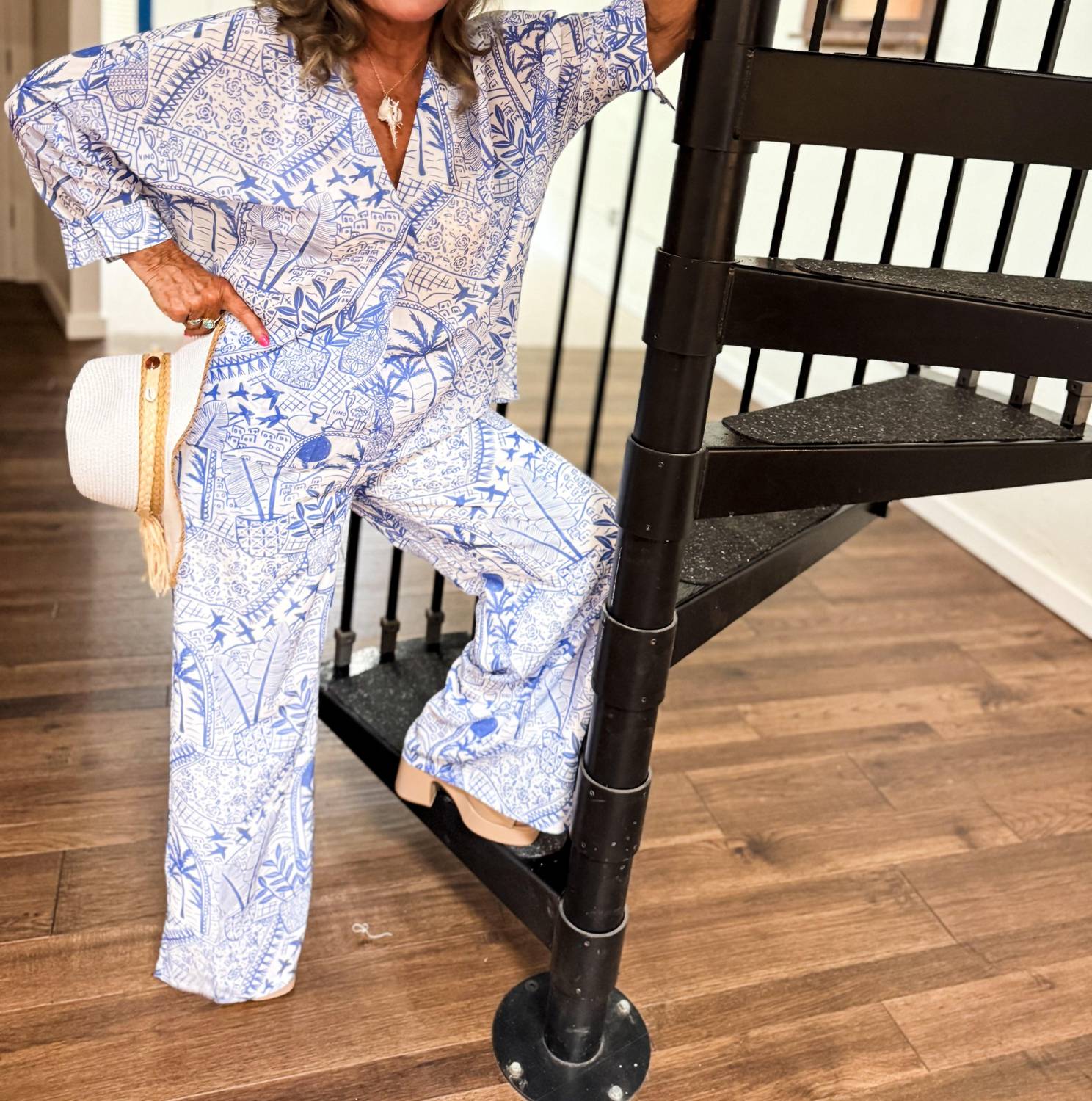 

Сицилийские летние брюки в синем Sincerely Ours