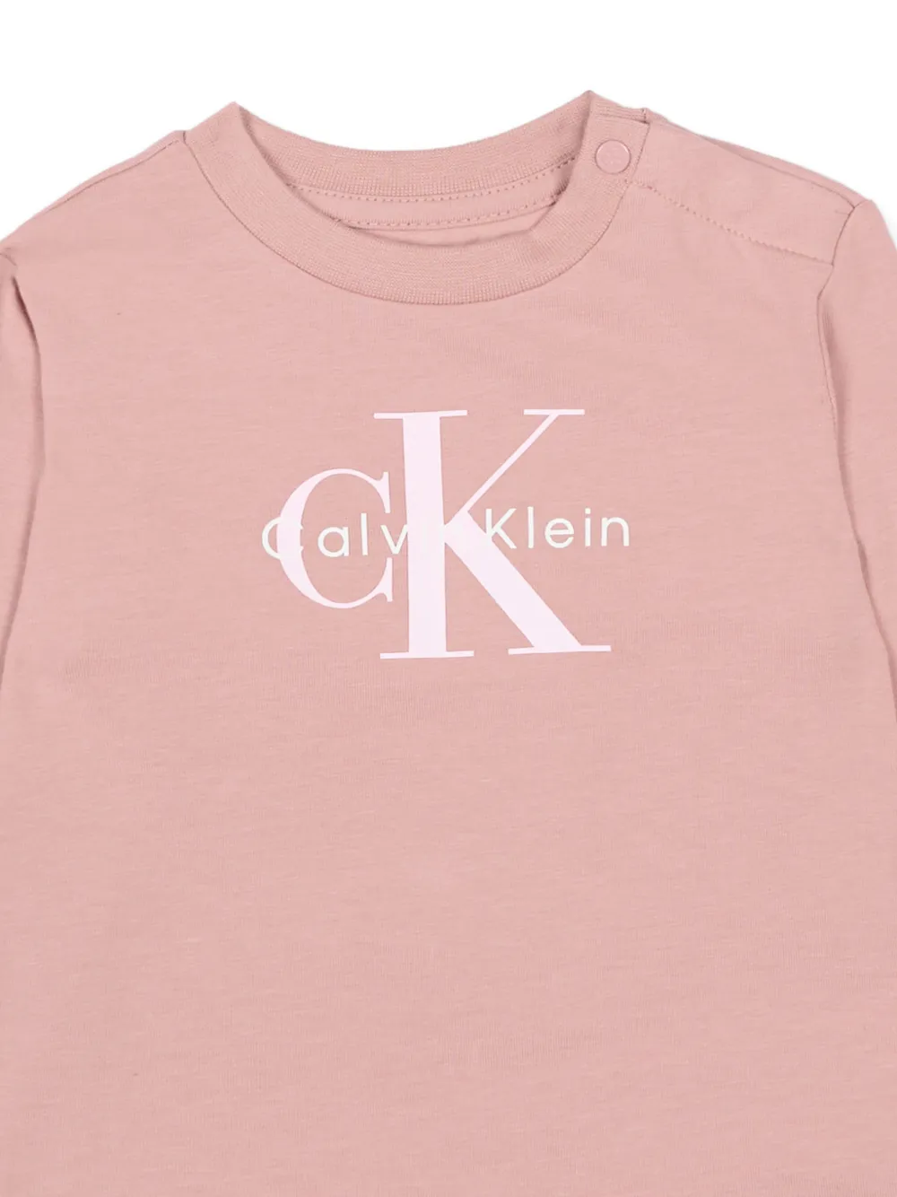 Футболка с длинными рукавами и логотипом Calvin Klein Kids, розовый — фото 3