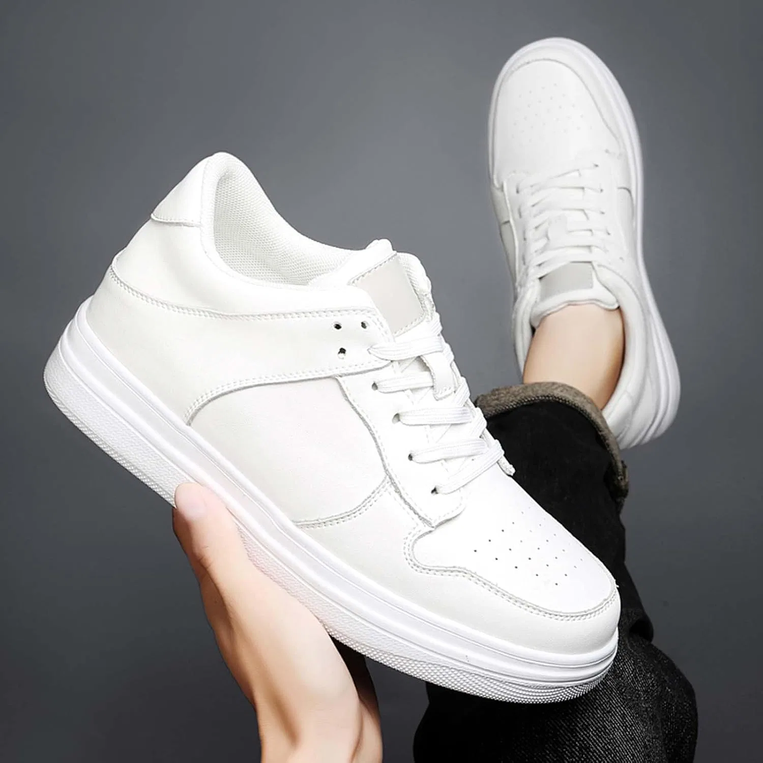 Generic Кроссовки Lässige weiße mit Dicker Innensohle für Komfort Stil 2026 - идеальный вариант для обуви — фото 4