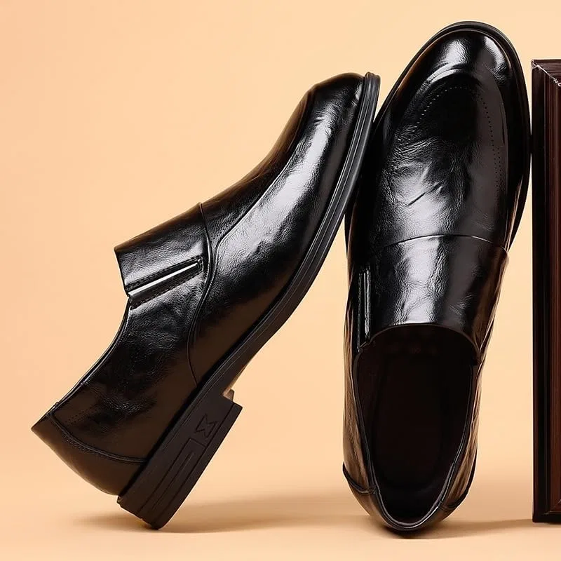 Лоферы мужские на платформе Premium Leather, Black UOPYNE — фото 3