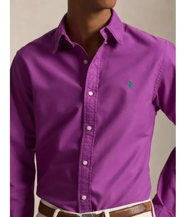 Рубашка custom fit Polo Ralph Lauren, фиолетовый — фото 4