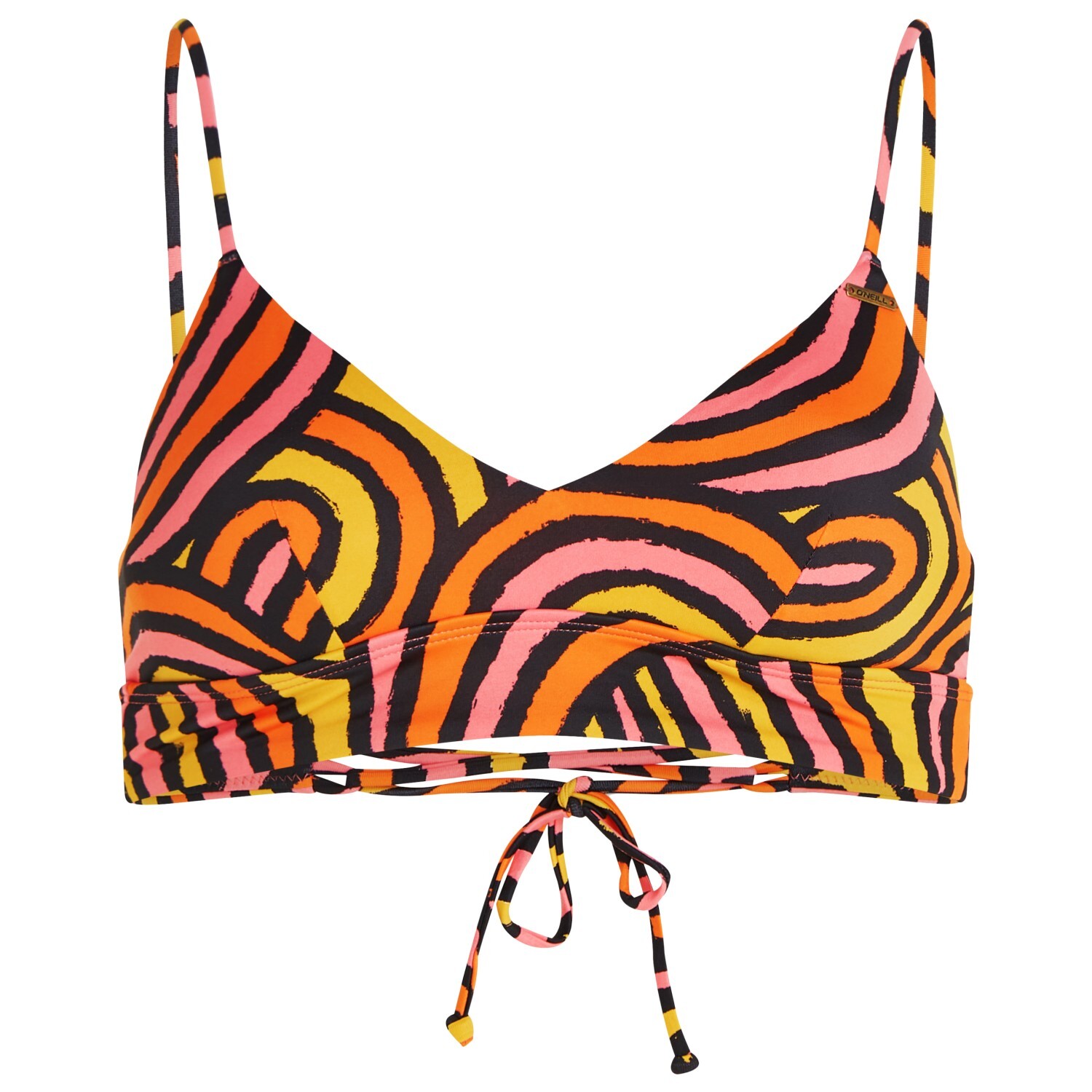 

Верх бикини O'Neill Women's Wave Top, цвет Orange Rainbow Stripe