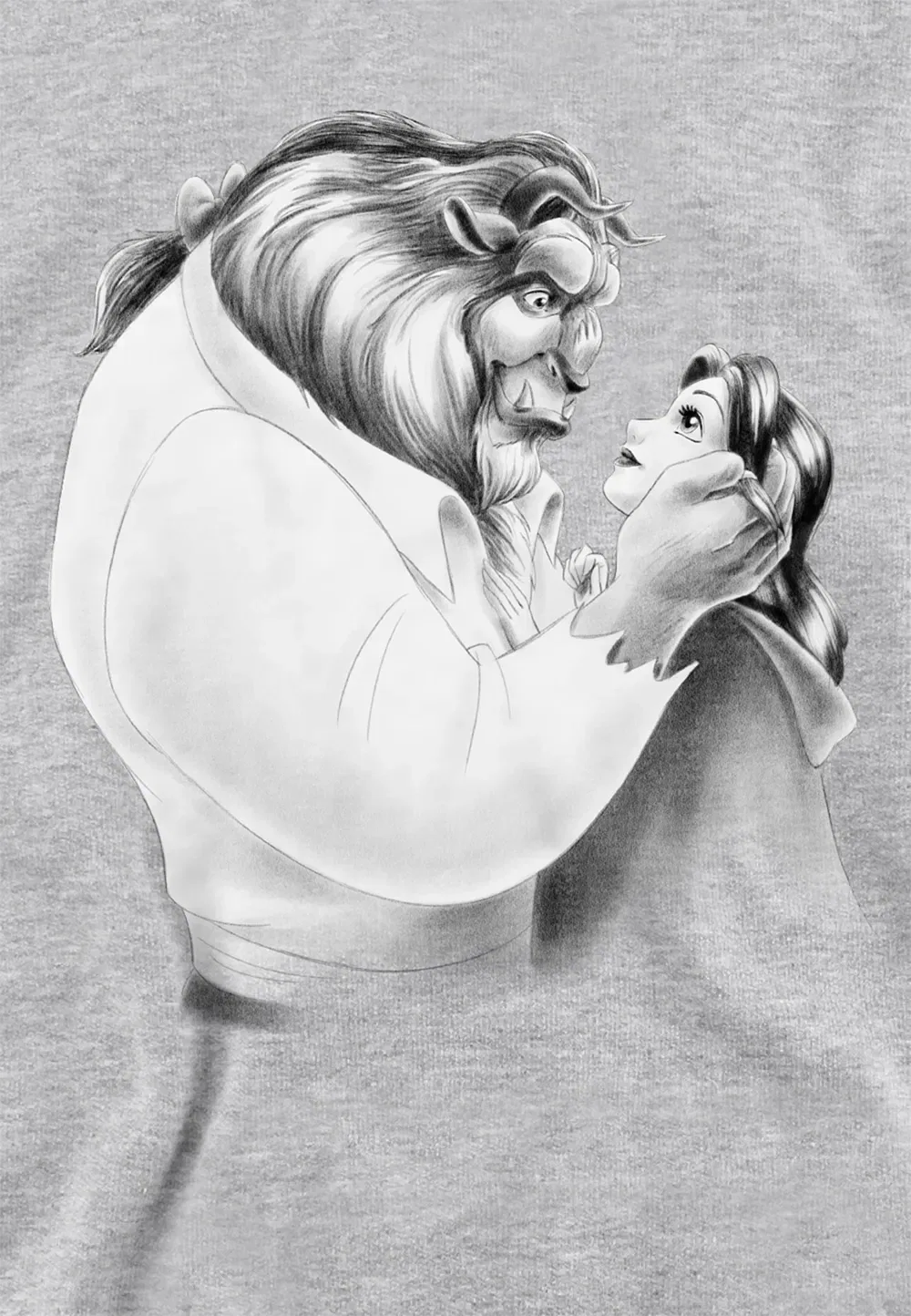 Детский худи Beauty And The Beast Disney, Athletic Heather, серый — фото 2