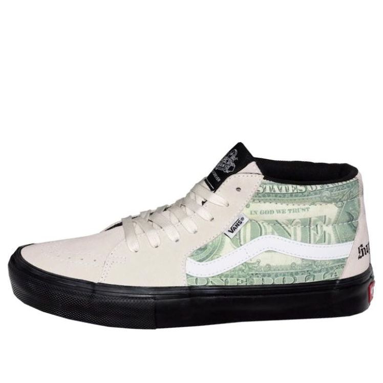 

Кроссовки Vans x Supreme Skate Grosso Mid 'Dollar Bill White', бежевый