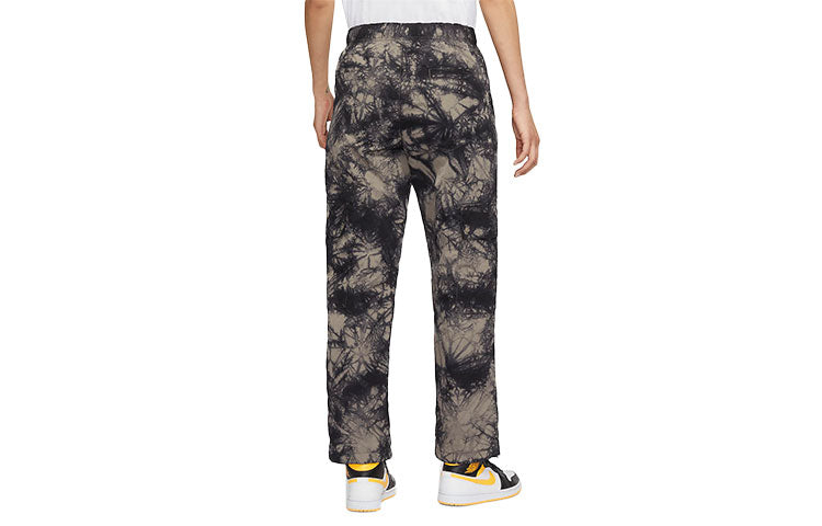 (WMNS) Air Jordan (Her)itage Tie Dye Lacing Straight Long Pants/Trousers Olive Grey — фото 2