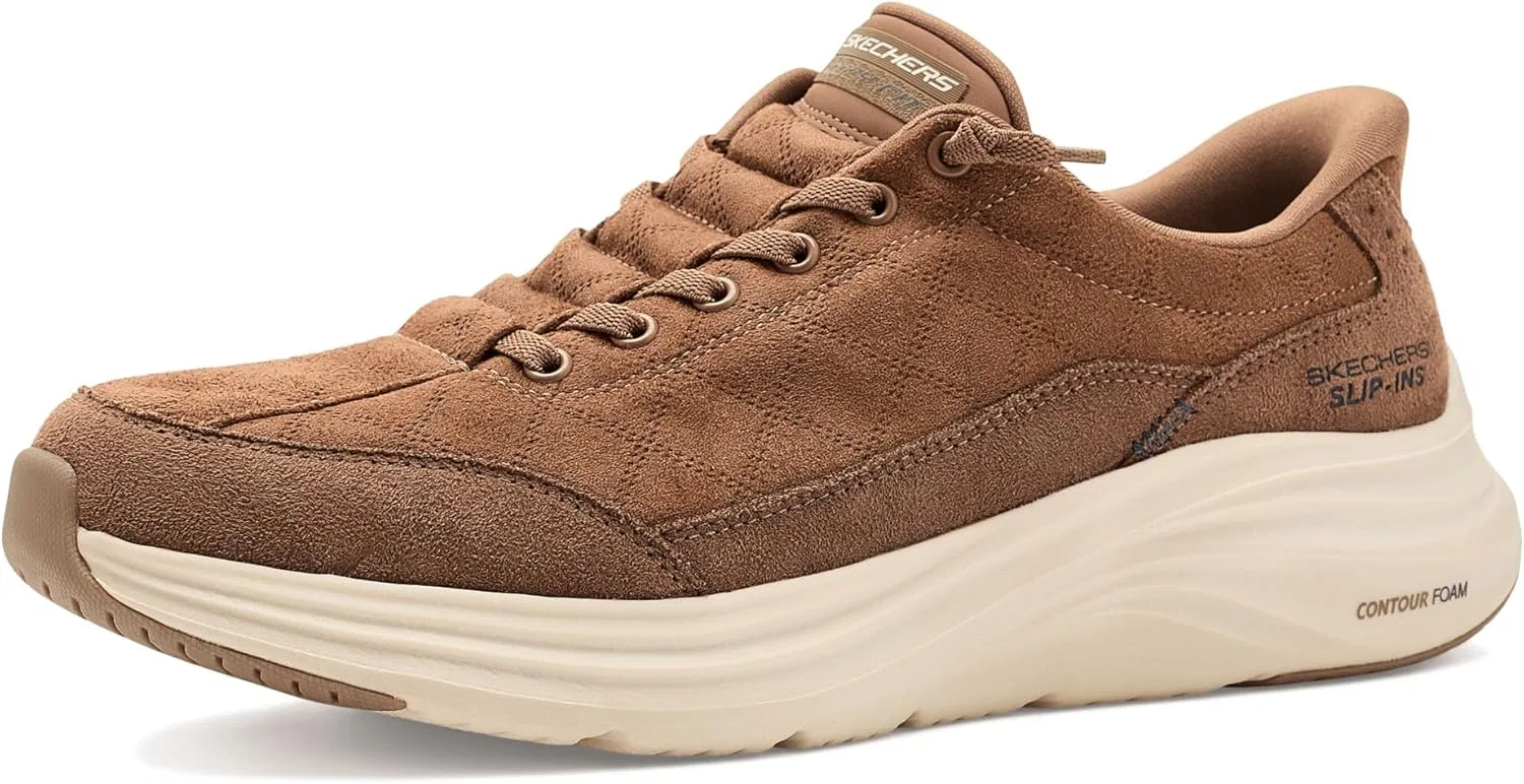 Мужские слипоны Skechers Calvoro Contour Foam Cosy Fit, Chestnut