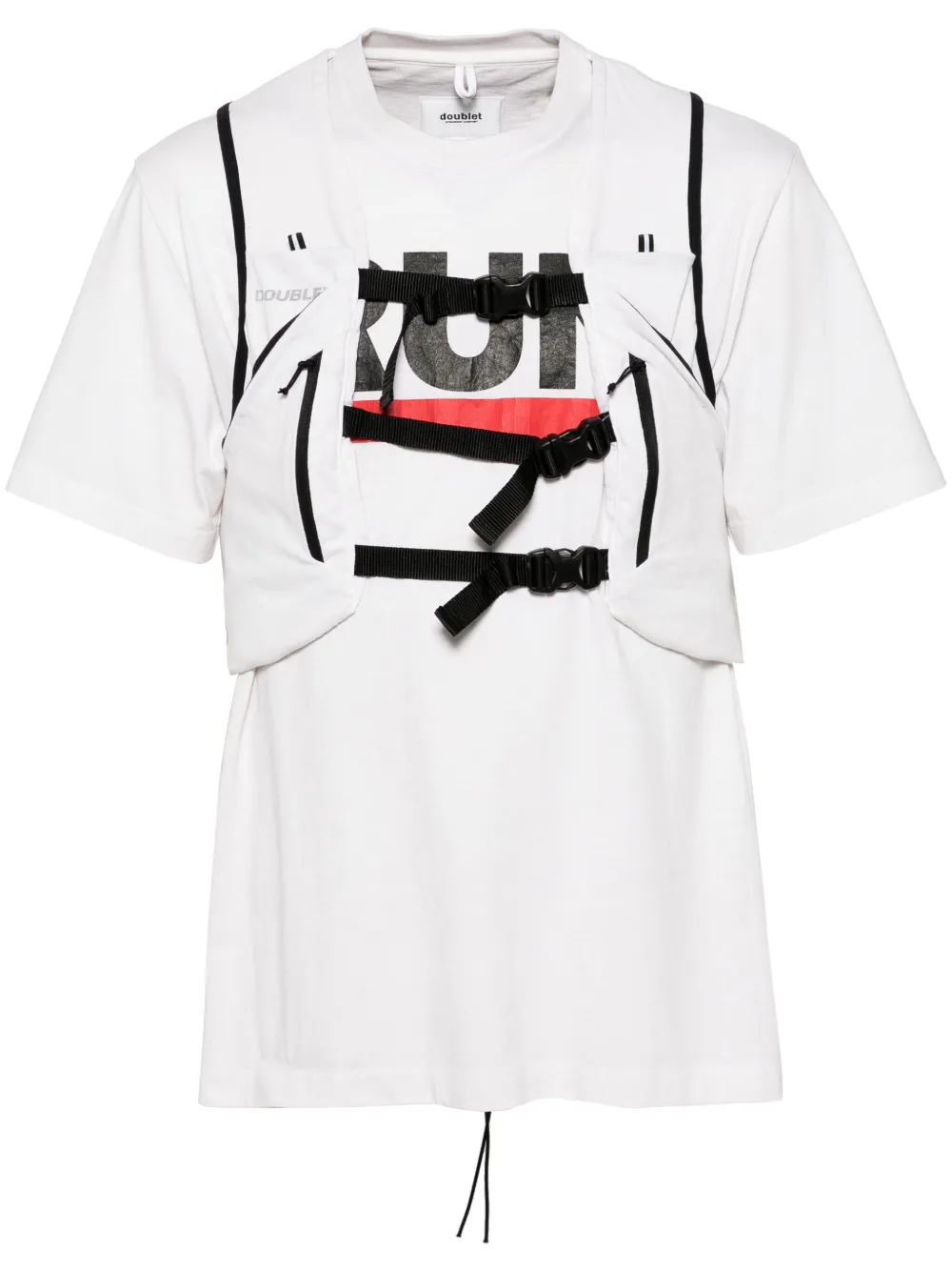 

Футболка с принтом Doublet, белый