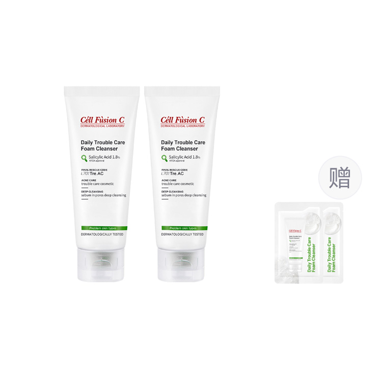 

Очищающее молочко с прозрачной пеной для борьбы с акне, успокаивающее, увлажняющее, отшелушивающее, контролирующее жирность, 130 мл Cell Fusion C