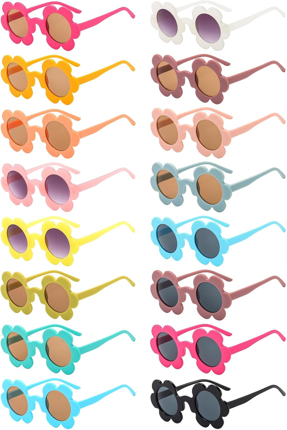 

Солнцезащитные очки Matcheck, 12/16 штук, женские, с цветочным рисунком, 5,7 дюйма, круглые, для взрослых, летние, для отдыха на природе, пляжа, бассейна, вечеринок, 16 Colors