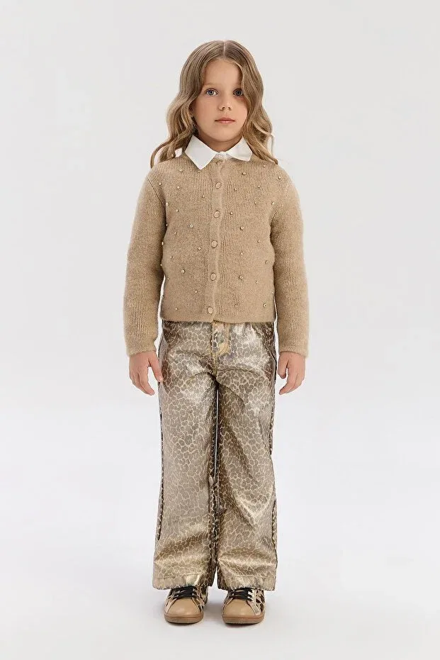 Детский кардиган для девочек хлопковый Tyess, Beige